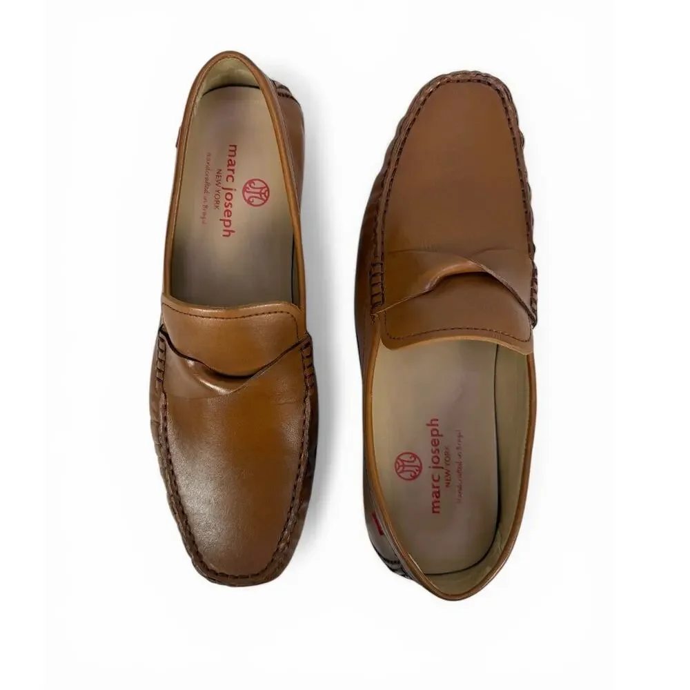 Marc Joseph Plymouth Driver Loafer Mens 10 Brown Nappa Leather Slip On‎ Moccasin